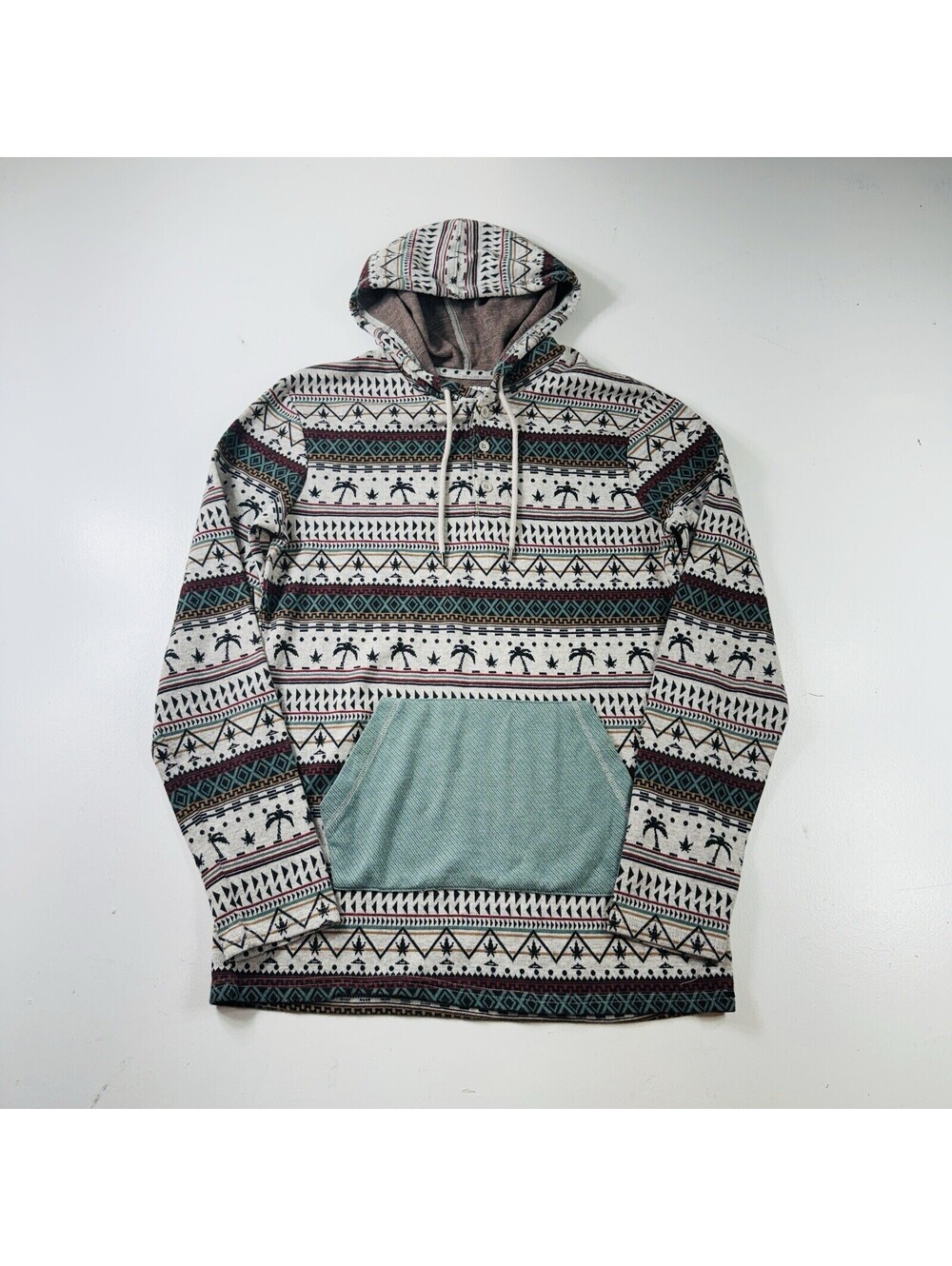 On The Byas Knit Hoodie Colorful Floral Women’s Size Medium